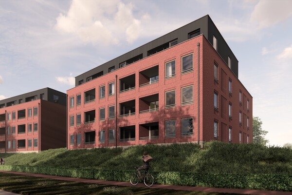 Artist impression 2, gevelbeeld project Cuijk, Heeswijkse Kampen, Kralensnoer Noord  (Opent de afbeelding vergroot weer)