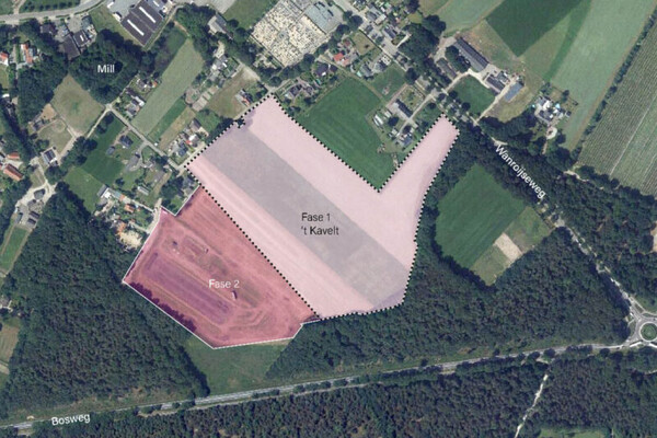 Bovenaanzicht 1 locatie project, Mill, Molenheide Buiten/ 't Kavelt
