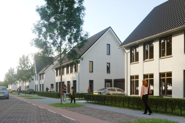 Artist impression 5, gevelbeeld en straat Mill, Molenheide Buiten/ 't Kavelt (Opent de afbeelding vergroot weer)