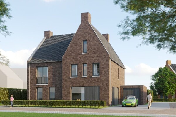 Artist impression 6, gevelbeeld en straat Mill, Molenheide Buiten/ 't Kavelt (Opent de afbeelding vergroot weer)