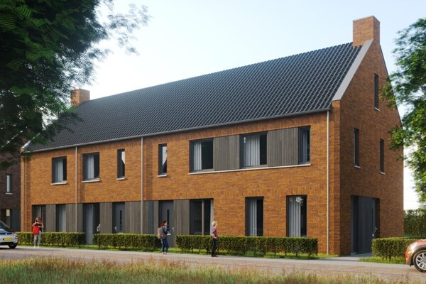 Artist impression 7, gevelbeeld en straat Mill, Molenheide Buiten/ 't Kavelt (Opent de afbeelding vergroot weer)