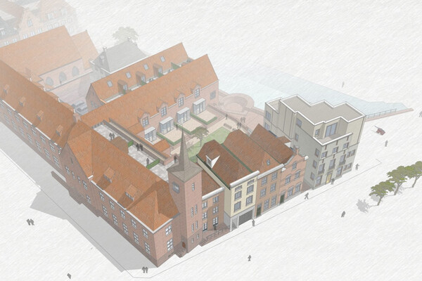 Artist impression, 3D gevelbeeld project Grave, Prinsenstal (Opent de afbeelding vergroot weer)
