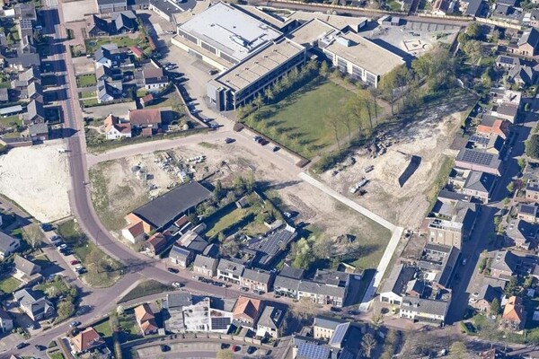 Luchtfoto 3D met locatie project Sint Anthonis Centrumplan / Breestraat Zuid  (Opent de afbeelding vergroot weer)
