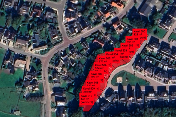 Luchtfoto verkaveling project Beers, Prinsenstal (Opent de afbeelding vergroot weer)
