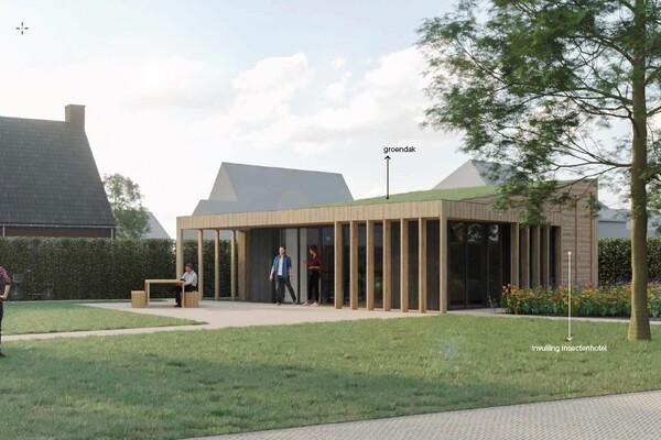 Artist impression 2 gezamenlijke buitenruimte project Oploo, Leeuwenleen (Opent de afbeelding vergroot weer)
